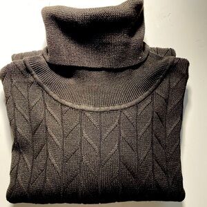 Man’s slim fit Turtleneck sweater Black